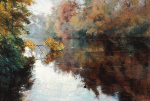 Branch on the Charles 20 x 30 oil