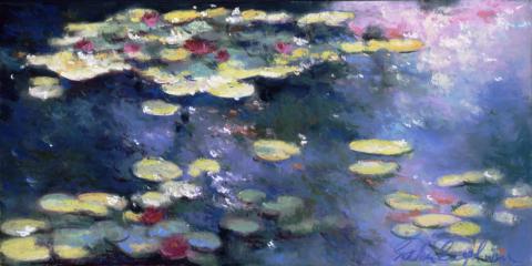 Water Lillies 8 x 16 pastel